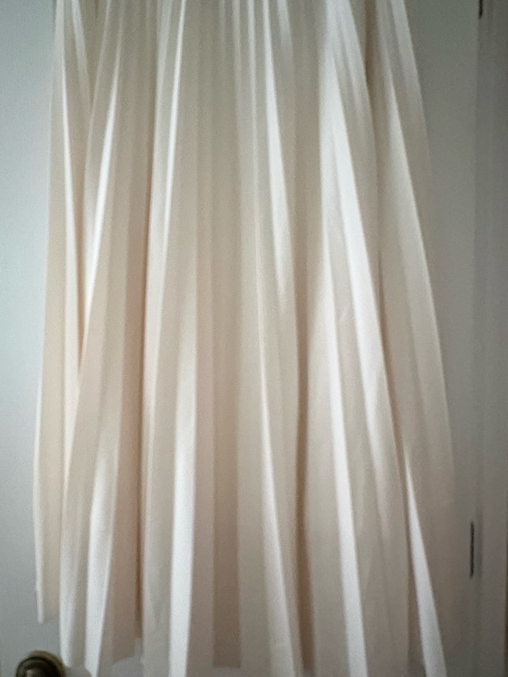 Rachel Zoe Pleated Cream Maxi Skirt    SZ M
